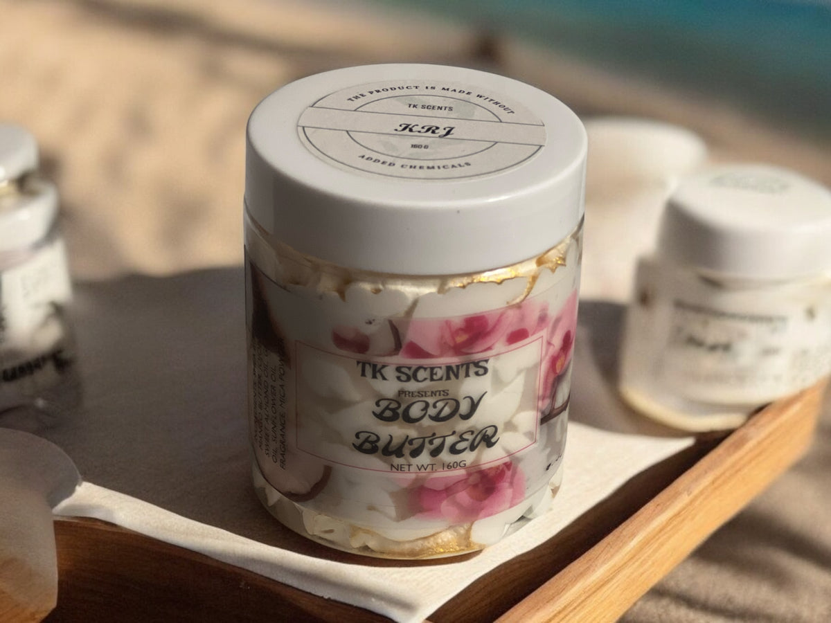 Emulsified whipped body butter